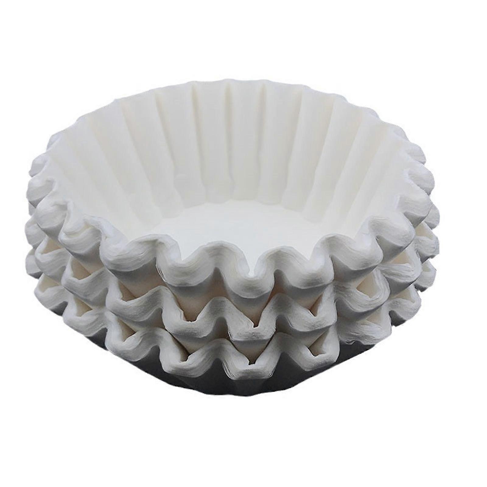 Pack Of 100 Perforated Coffee Filter Paper Unbleached Design For Brewing Extraction And Drip Coffee Maker  White