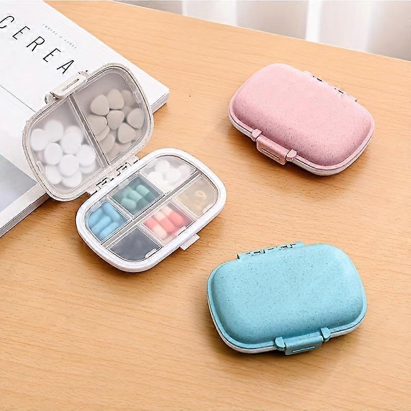 1pc Plastic Pill Box Large Capacity Mini Pill Box, Portable 8-compartment Sealed Pill Box, Moisture-proof Pill Distribution Box, Parts Stora