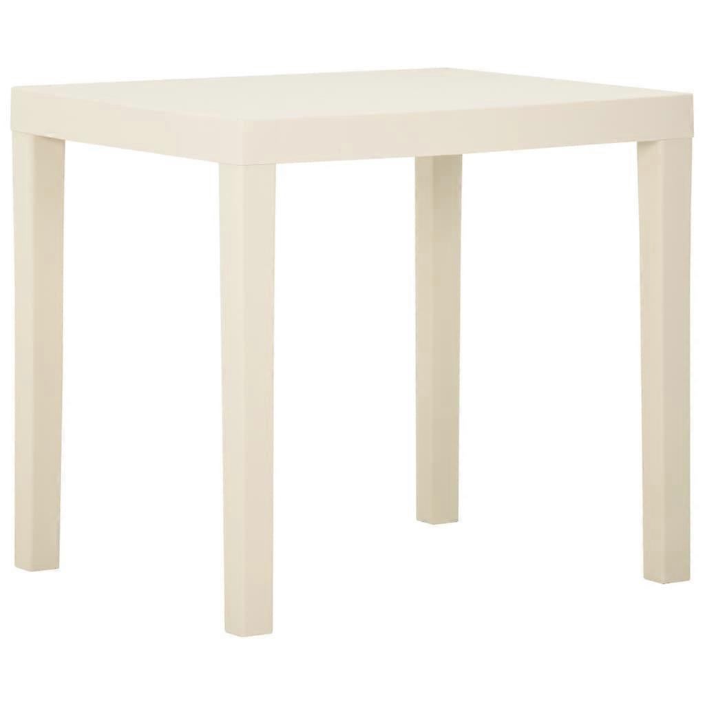 Garden table white 79x65x72 cm plastic