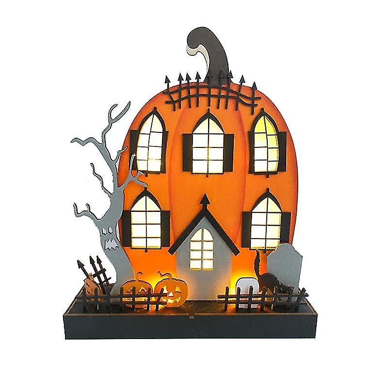 Halloween  Creative Glowing House Decoration Pumpkin Castle