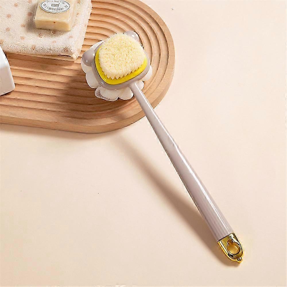 Vaňová kefa s dlhou rukoväťou, mäkký čistič vlasov, obojstranná kefa, kúpeľňová kefa, kúpeľňová guľa, kúpeľňový artefakt