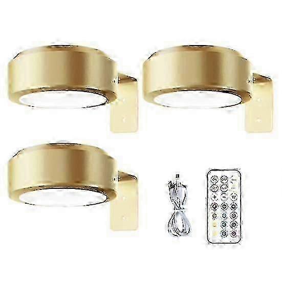 Wall-mounted Wireless Picture Light With Remote Control Dimmable Battery Operated Adjustable 13-color Rgb Painting Light