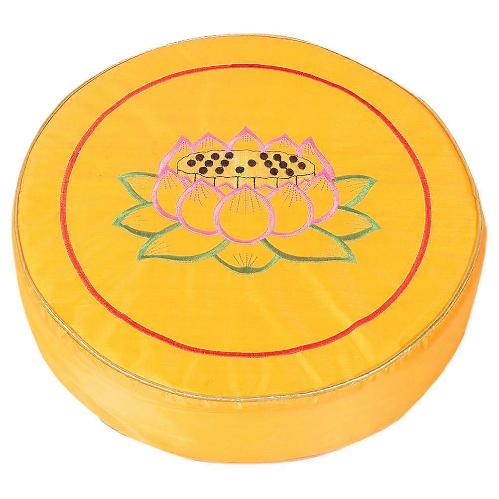 Yellow Pillow Round Meditation Cushion for Comfortable Sitting 2Pcs Set