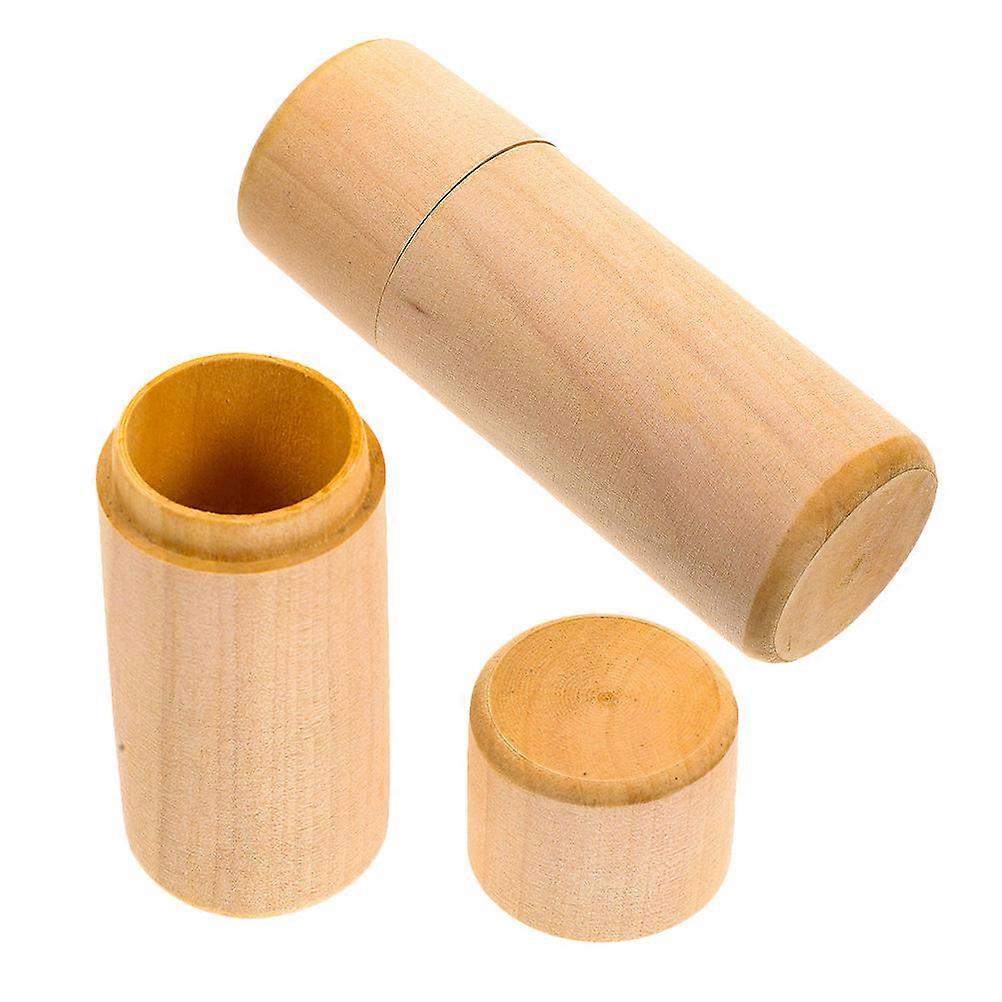 Compact Wood Essential Oil Storage Box for Single Bottle 2Pcs Portable