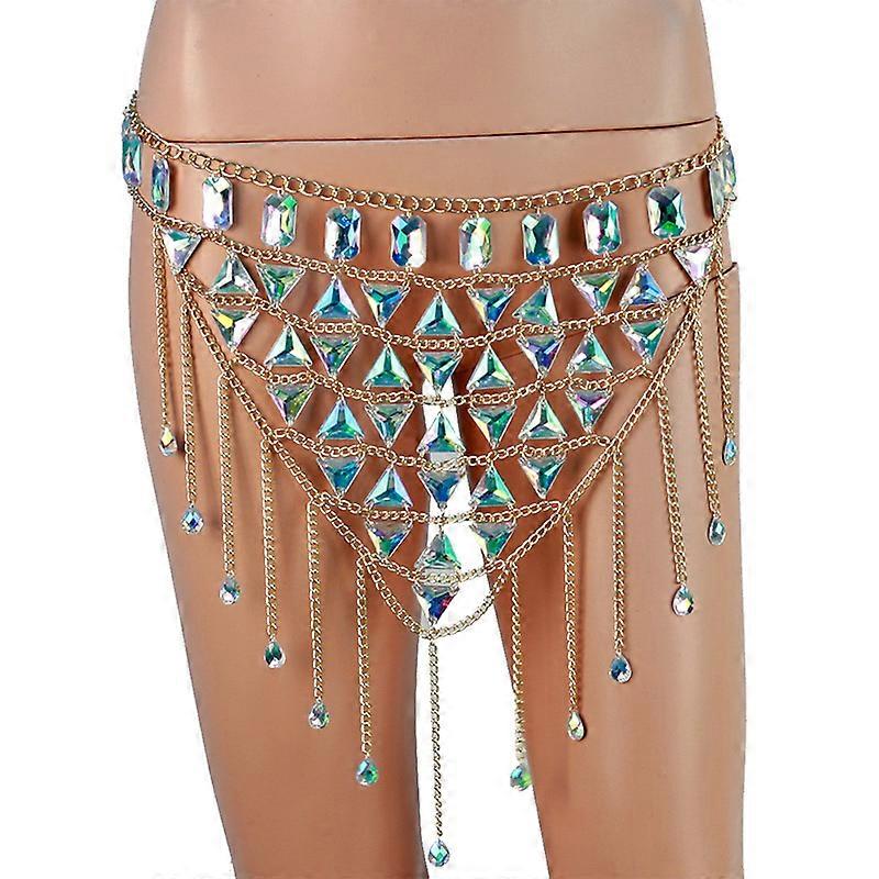 Festival Bikini Layered Beaded Chain Skirts Long Tassels Sexy Women Body Chain Jewelry