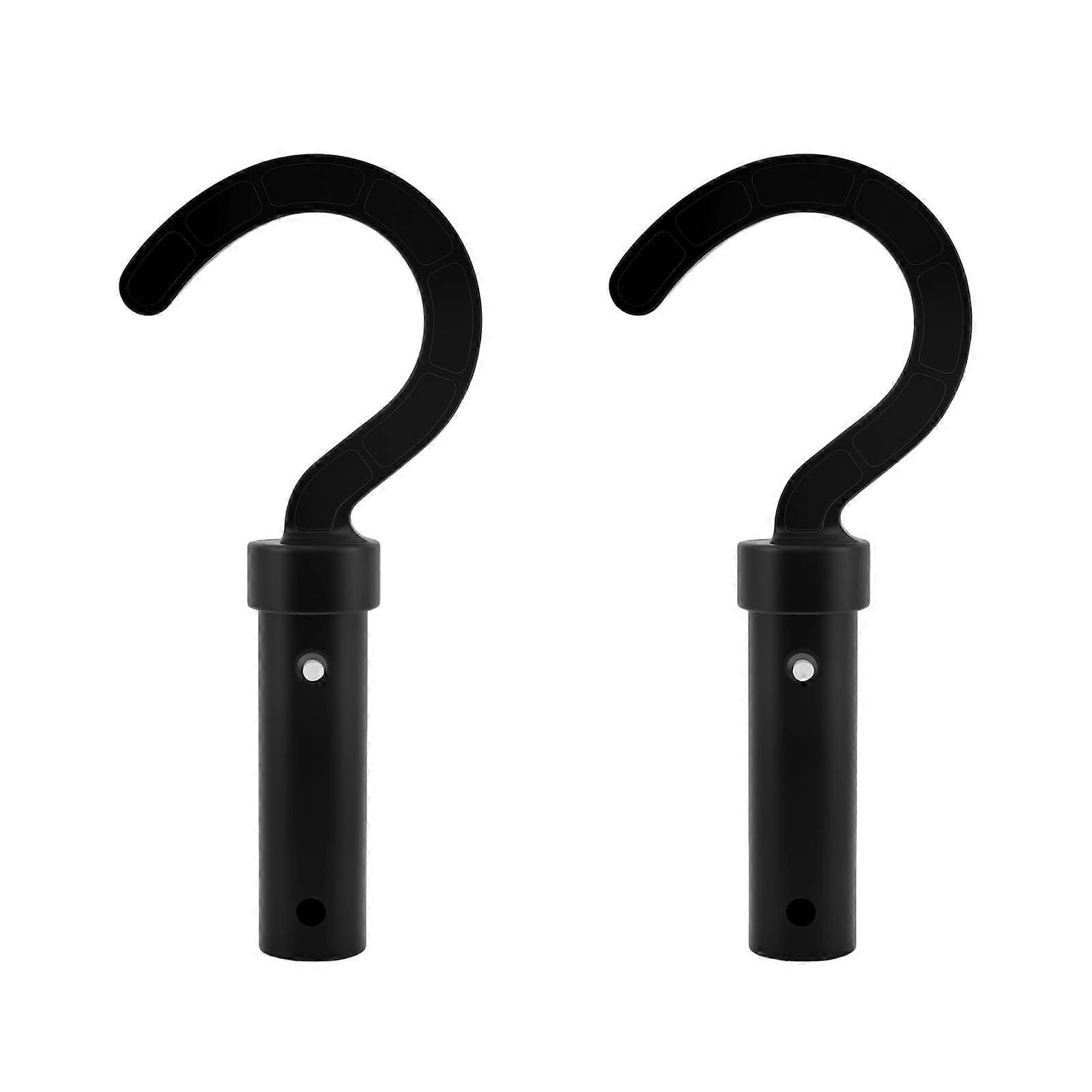 Universal Robotic Pool Cleaner Hook, Durable Vacuum Retrieval Tool for Above Ground and Inground Pools, Black 2pcs