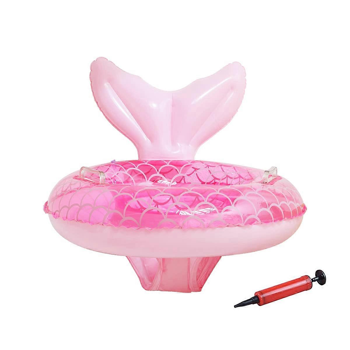 Baby Pool Float with Secure Seat, Double Safety Protection for Infant/Toddler 636 Months, Blue/Pink