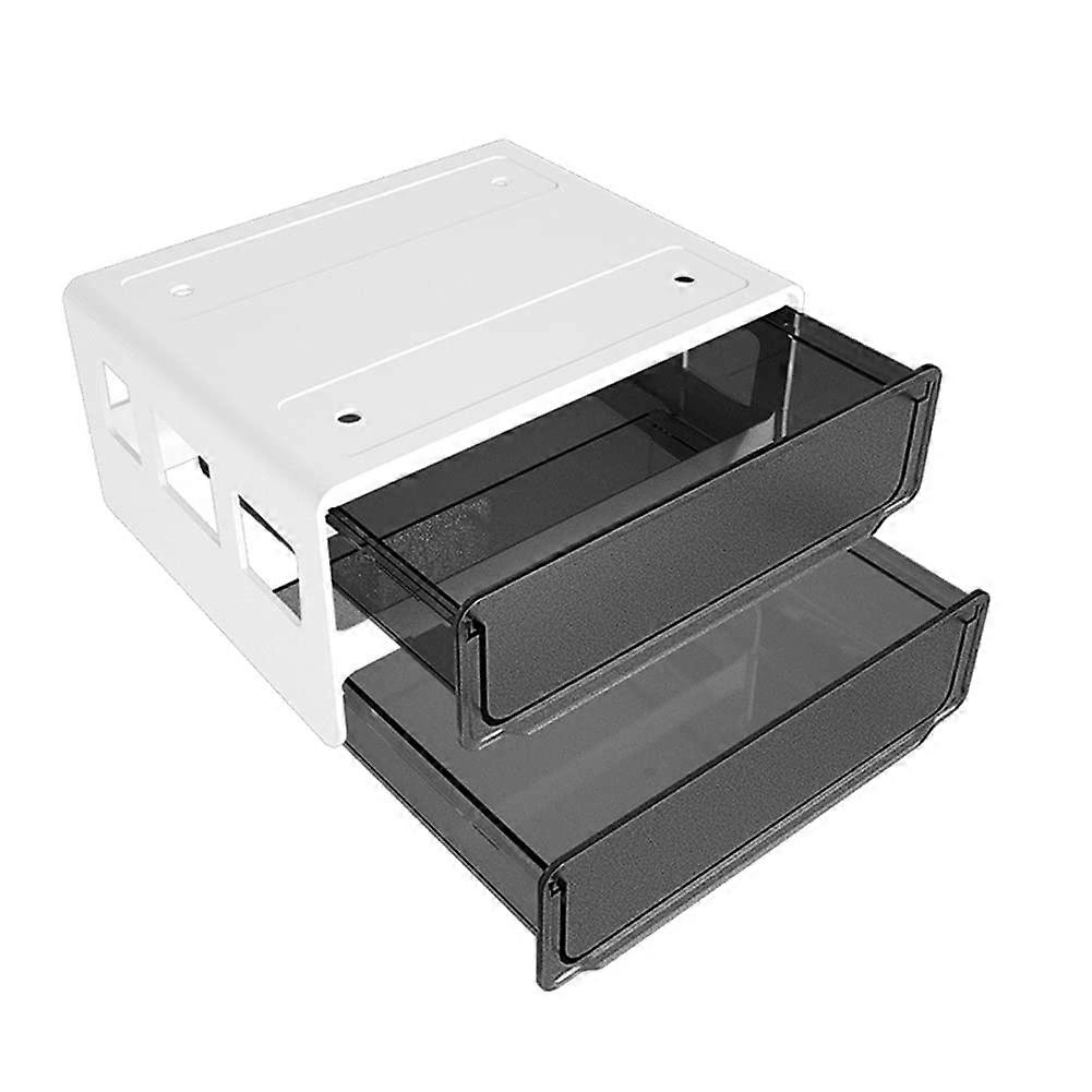 Under Desk Slide Out Storage Drawer, Hidden SelfAdhesive 2Layer Organizer for Office