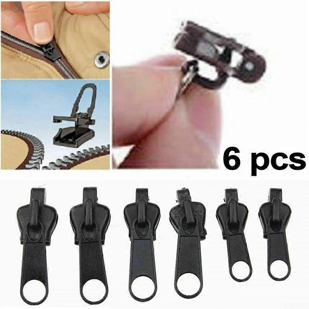 Universal Zip Repair Replacement Kit. 3 Sizes 6 Pieces No Tools Zip Fixers