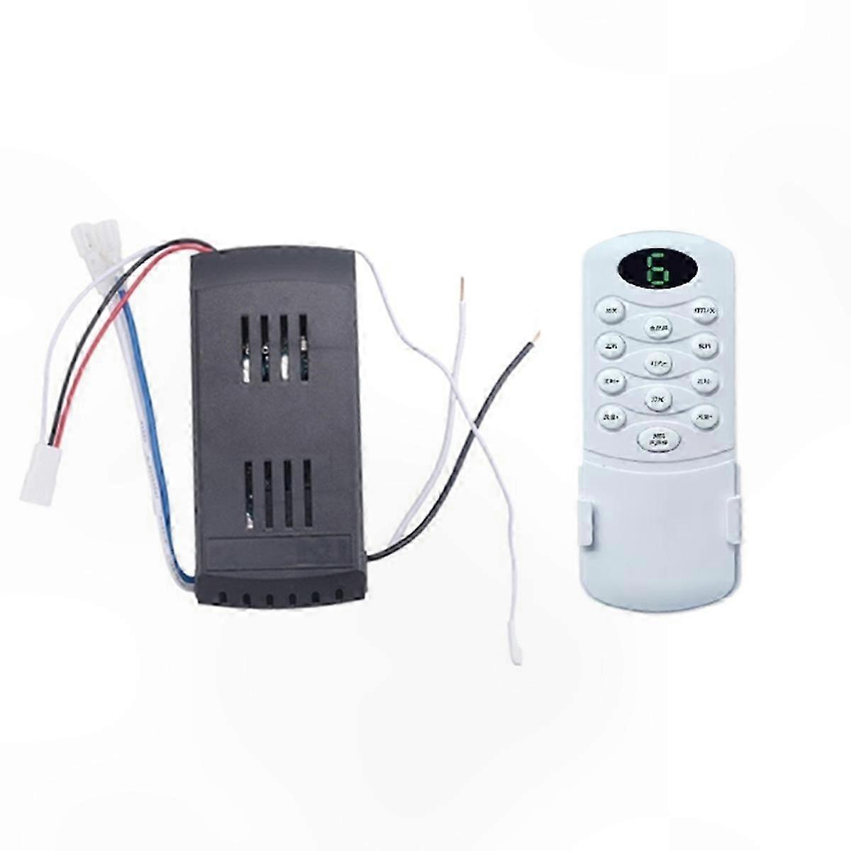 6-Speed DC Ceiling Fan Remote Control Replacement Kit, 40W Receiver for Fans with Light Functionality