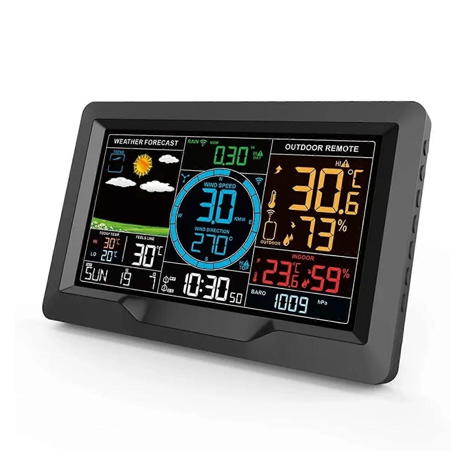 Professional Wireless Digital Weather Station with Forecast Display, Wind and Rain Sensors