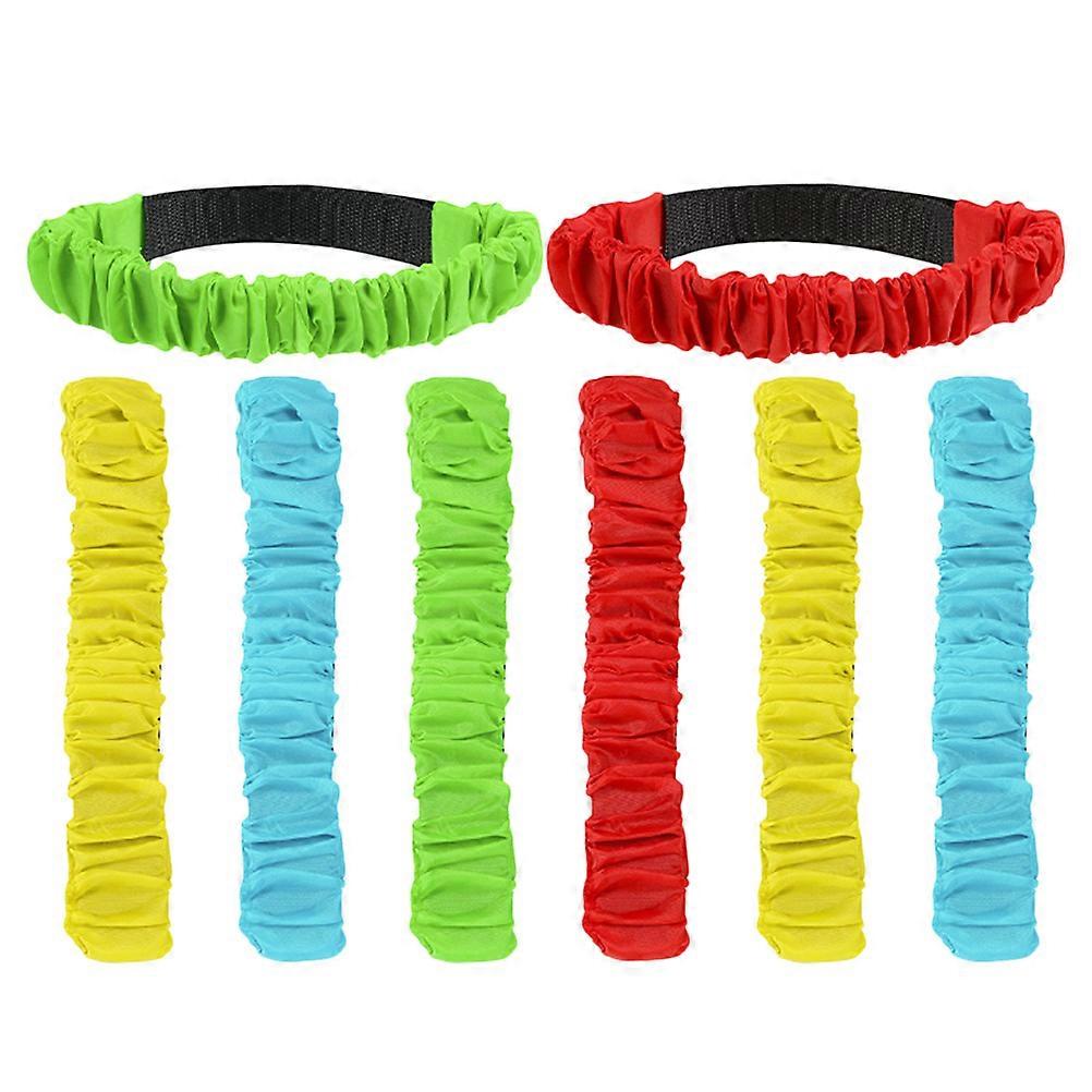 Bright Color Legged Race Bands Elastic Legged Race Bands for Games 8Pcs