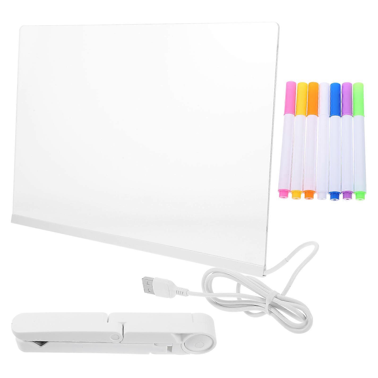 Desk Acrylic Memo Board for Message Writing with 4Sets Clear Boards