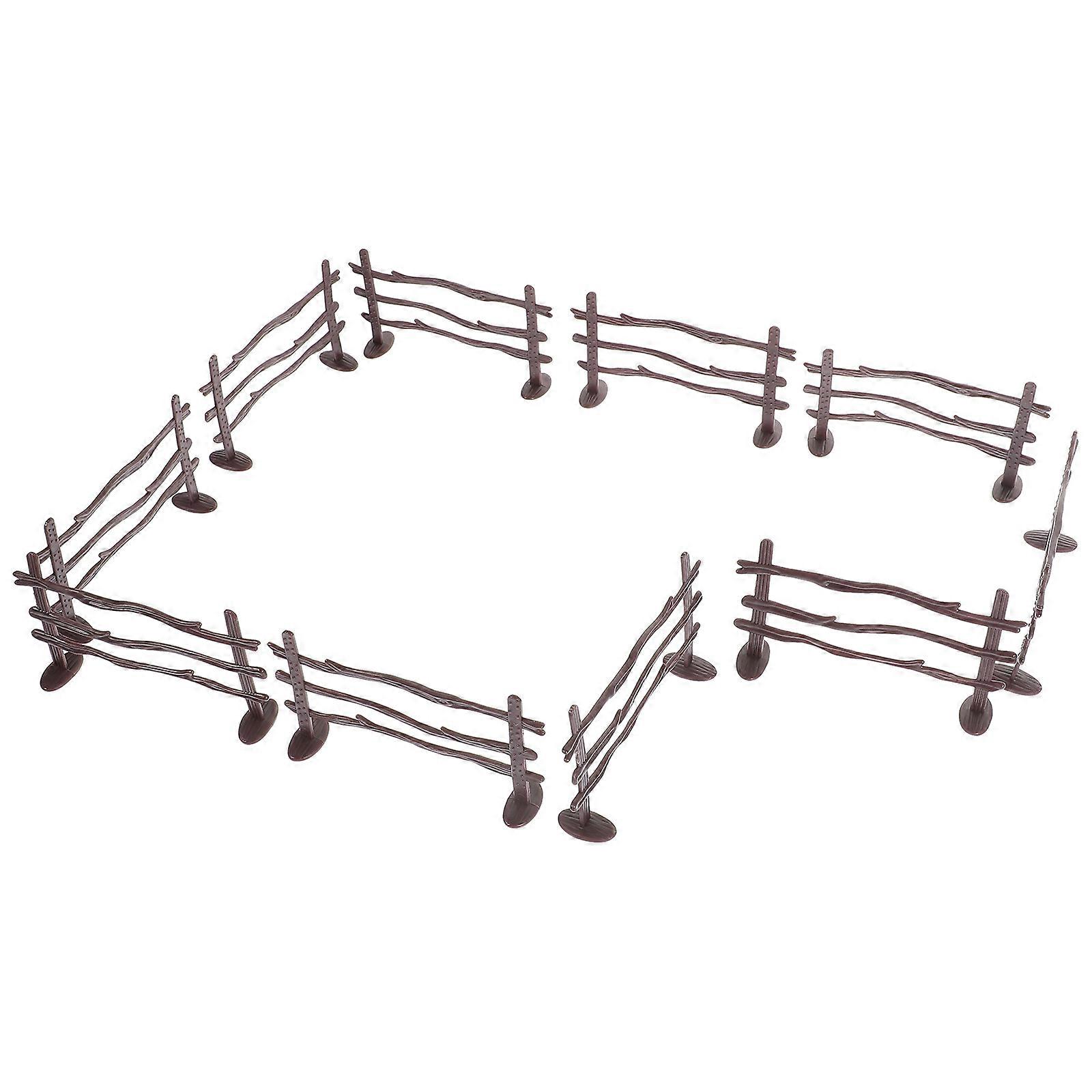 Miniature Fence Decoration Micro Landscape Fence For Artificial Farm Decoration Simulation Model Realistic Modeling 1 Set