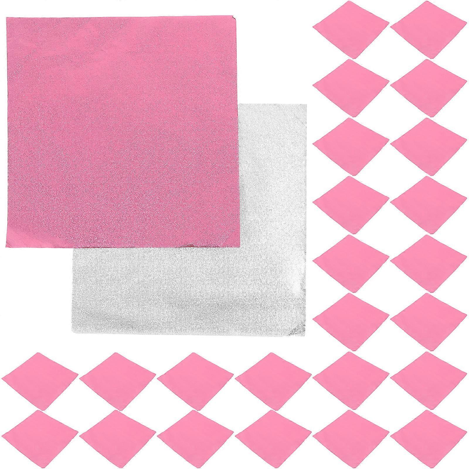 Pink Aluminum Foil Candy Wrappers for Wrapping 100Pcs Easy to Use and