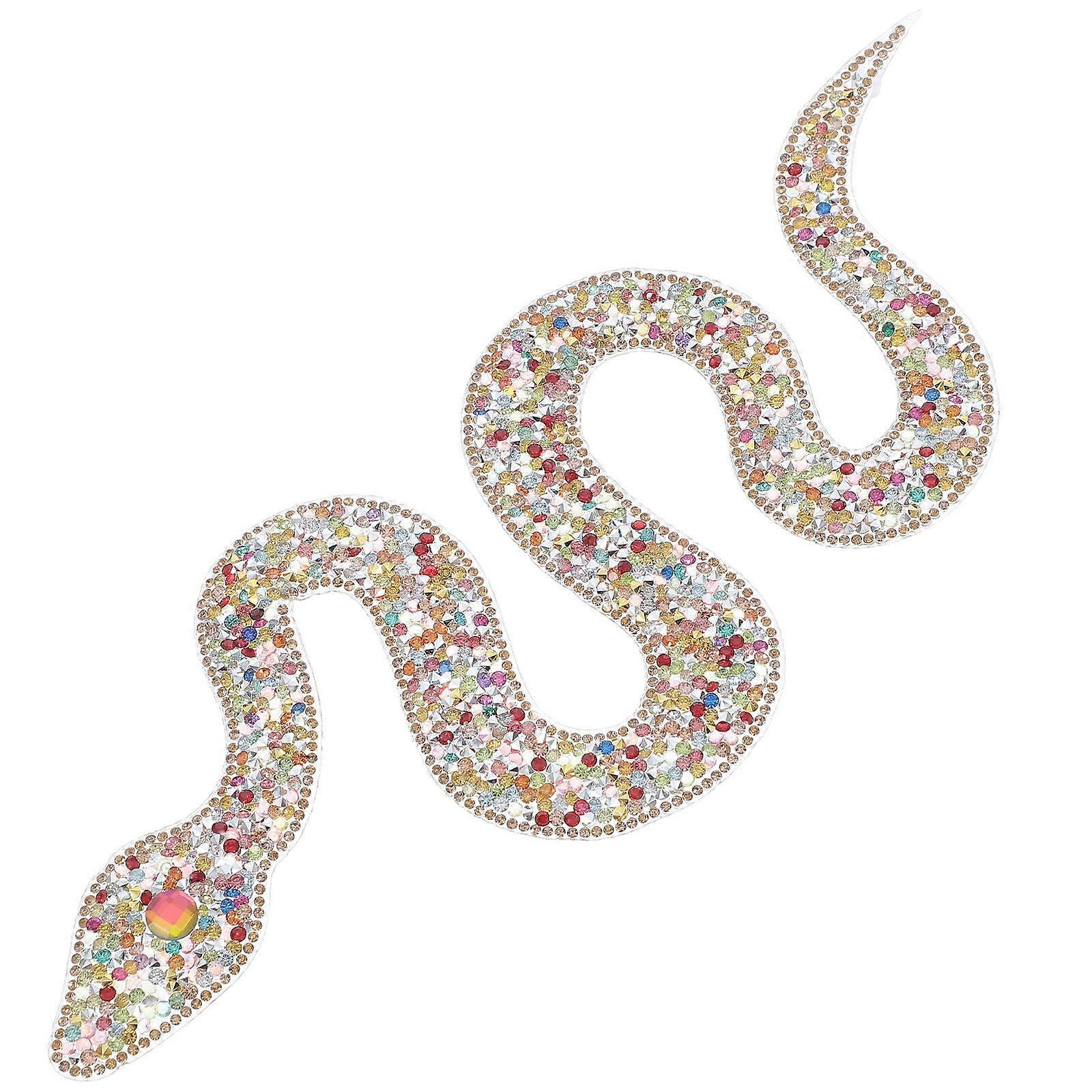 Beaded Patch Handmade Rhinestone Snake Beaded Patches Sew on