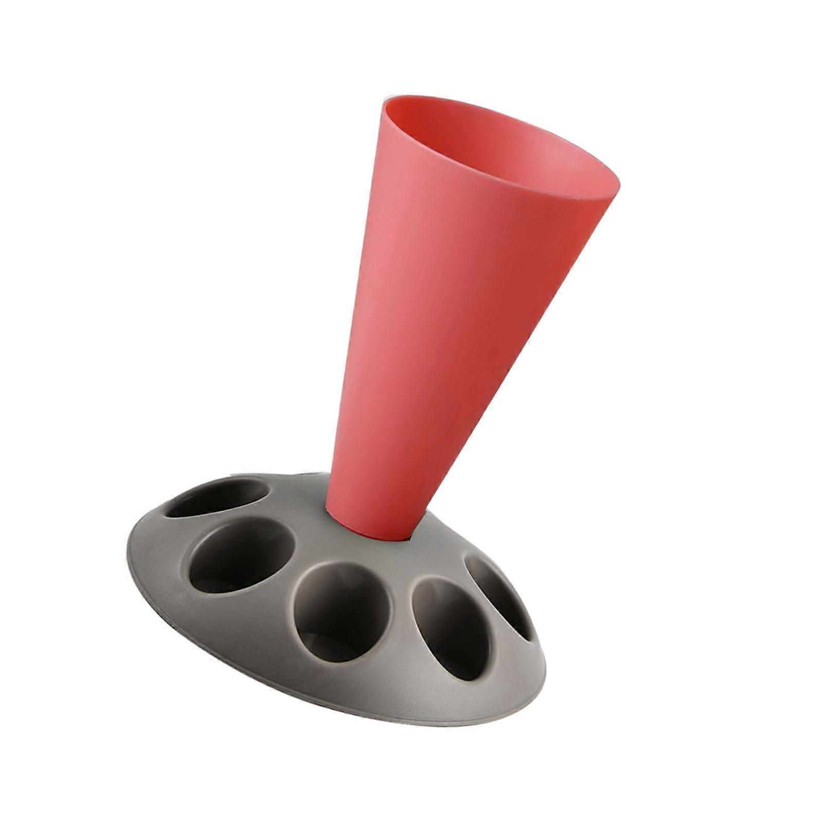 Piping Bag Holder with 8 Slots Cake Decorating Stand for Baking Pastry Tools Red
