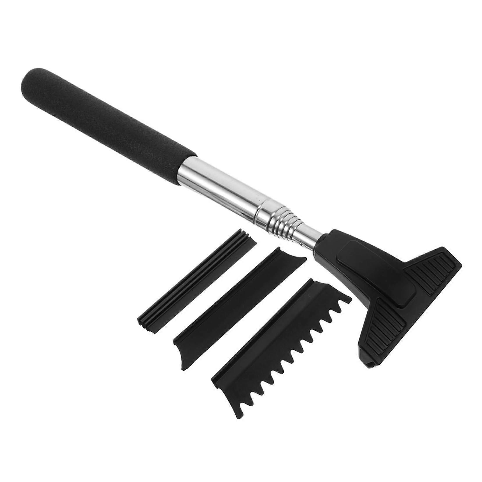 Car Mirror Cleaner with Retractable Handle, Dual Function Windshield Cleaning Tool, Universal Fit