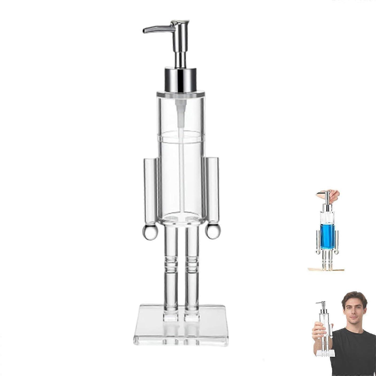 Christmas Soap Dispenser with Festive Nutcracker Design, Durable Acrylic, Easy Refill for Kitchen or Bathroom