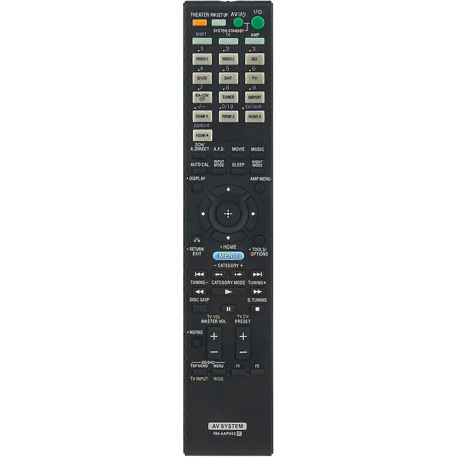 RM-AAP043 Replace Remote Control Fit for Sony STR-DH800 STRDH800 RMAAP043 Home Theater AV System Receiver