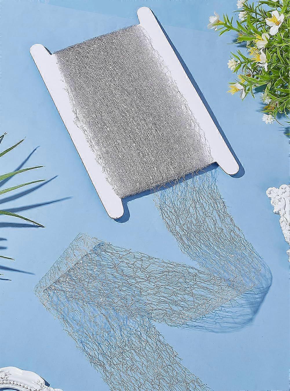 10 Yards Wide Web Lace Net Deco Mesh Ribbon Roll Hollow Tulle Fabric Web Ribbon Deco Mesh Ribbons Tulle Roll Spool Fabric for DIY Gift Flower Packagin