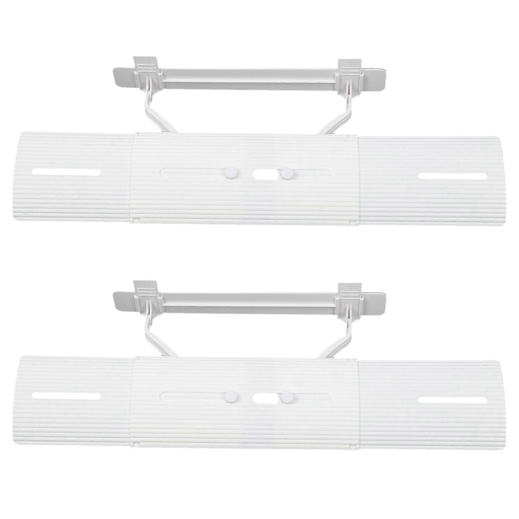 2X Adjustable Air Conditioner Cover Windshield Air Conditioning Baffle Shield Wind Guide