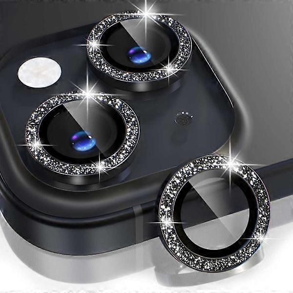 Compatible with iPhone 14/14 Plus Lens Protector Bling Glitter Black black