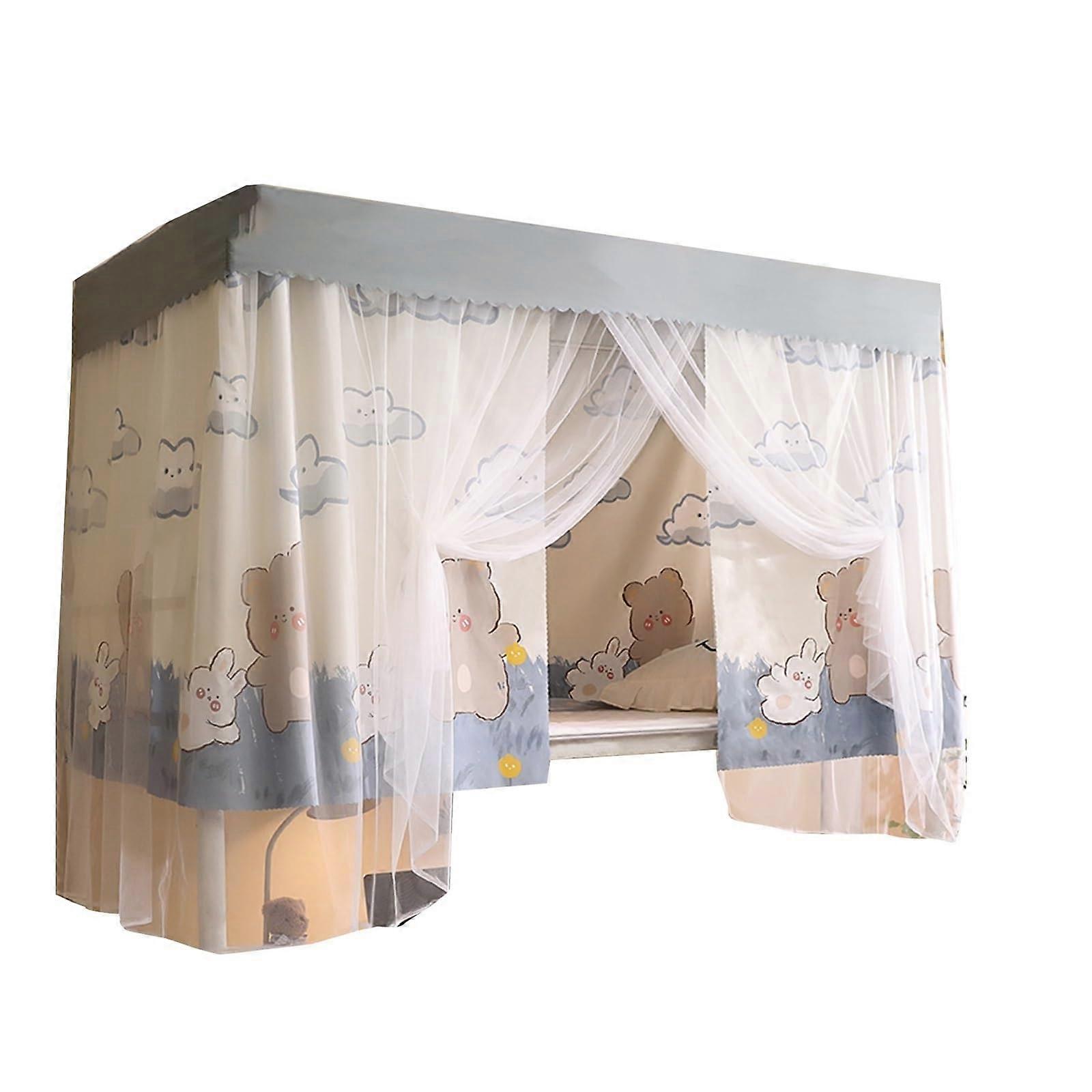 Dorm Bed Curtains Blackout Privacy Protection for College Bunk Beds, 2pcs