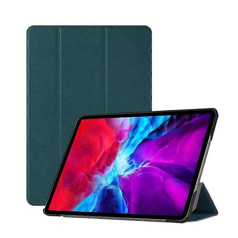 Case For Ipad 10.2 2019/2020 Dark Green Double-sided Laminated Leather