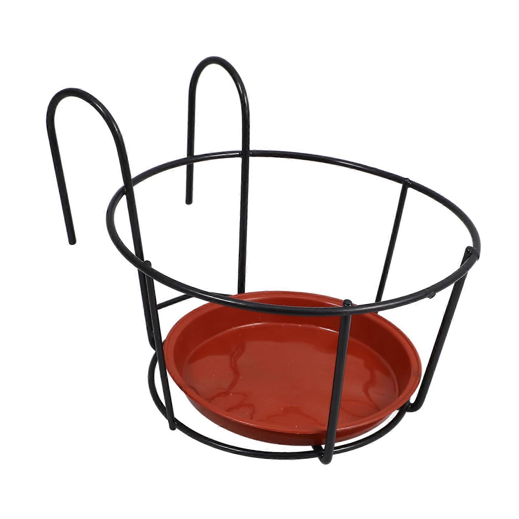 Balcony Hanging Flowerpot Rack with Secure Railing Mount, Durable Planter Holder for Windowsill