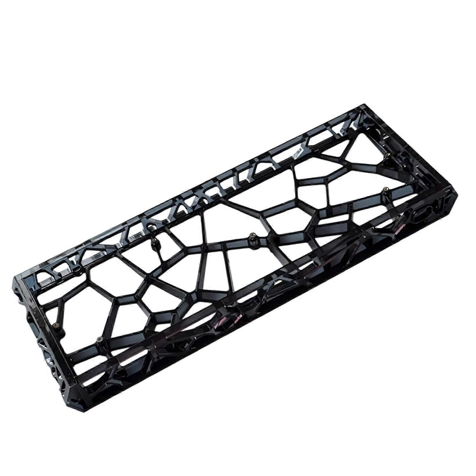 1PC Openwork Keyboards Frame for GH60 Layout Modern Design Multiple Color Options Efficient Cooling Simple Setup  Transparent black