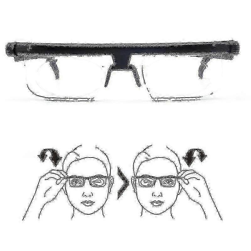 26-27 Adjustable Glasses Dial Vision Variable Focus Eyewear Distance Reading (2pcs)