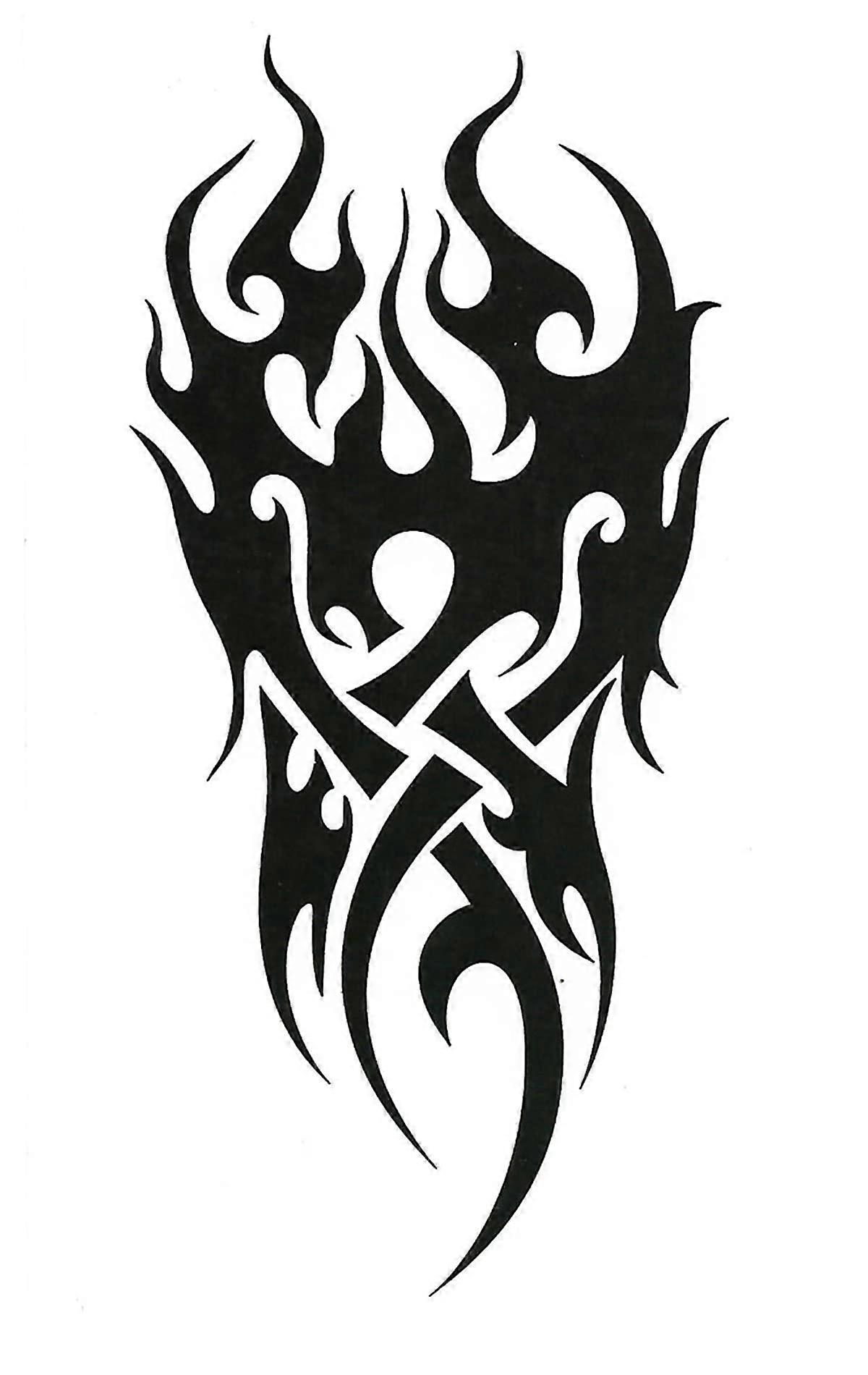 7 Sheets Waterproof Temporary Sleeve Tattoos, Realistic Black Pattern Full Arm Neck Stickers for Adults