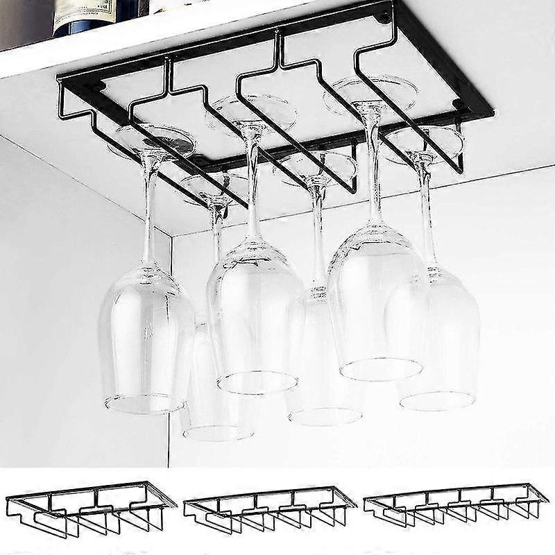 Wine Glasses Holder Hanging Upside Down Goblet Cup Display Rack Stand Organizer