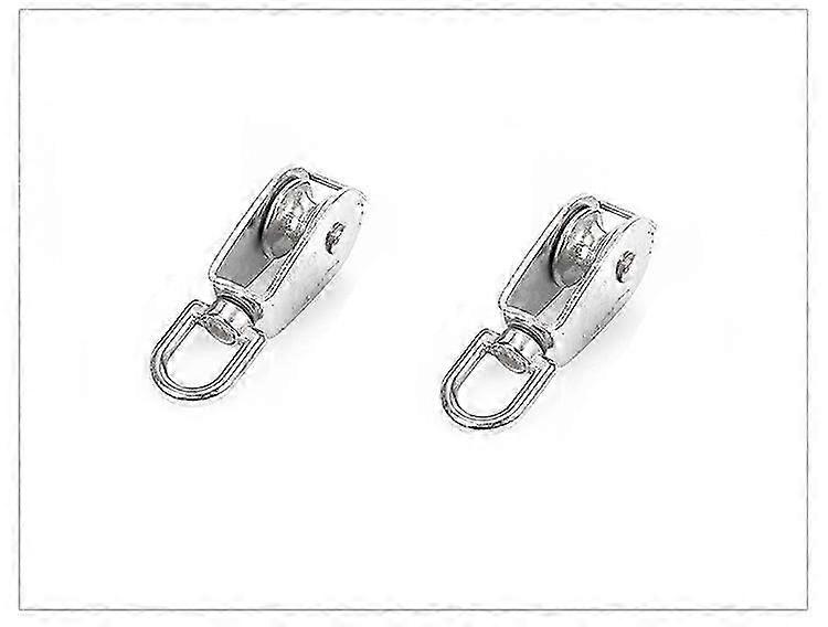 2pcs Single Pulley Block 304 Stainless Steel Pulley Roller