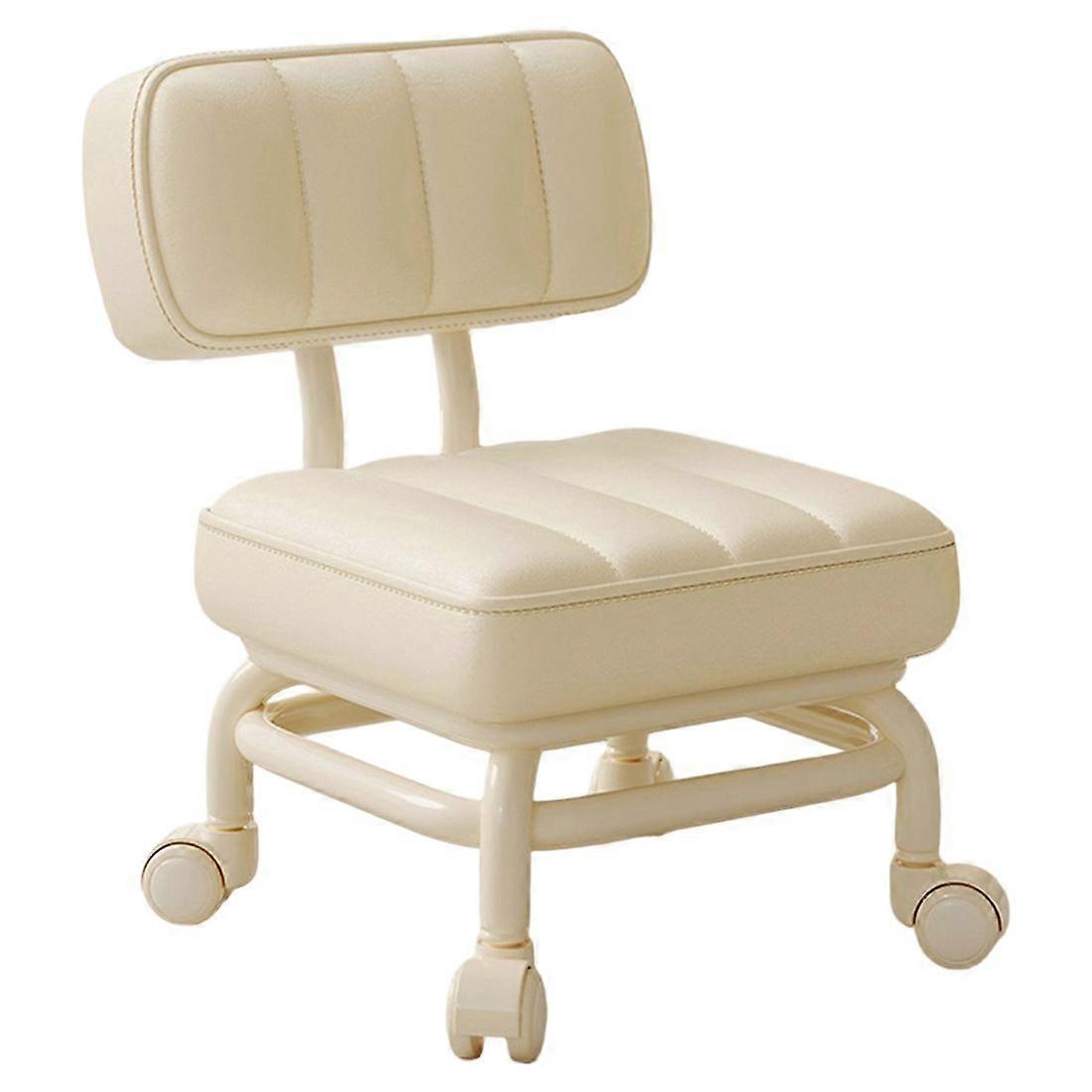 Small Stool Backrest Universal Wheel Soft Stool Children'S Sofa Coffee Table Small Chair Pulley Low Stool Portable Stool