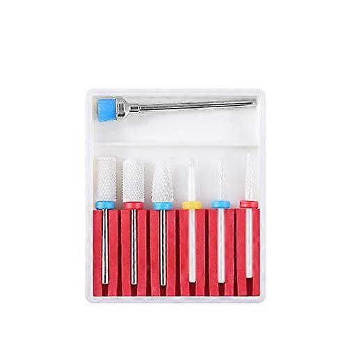 7PCS Professional Ceramic Nail Drill Bits Set for Acrylic and Gel Nails, MultiShape Cuticle Removal