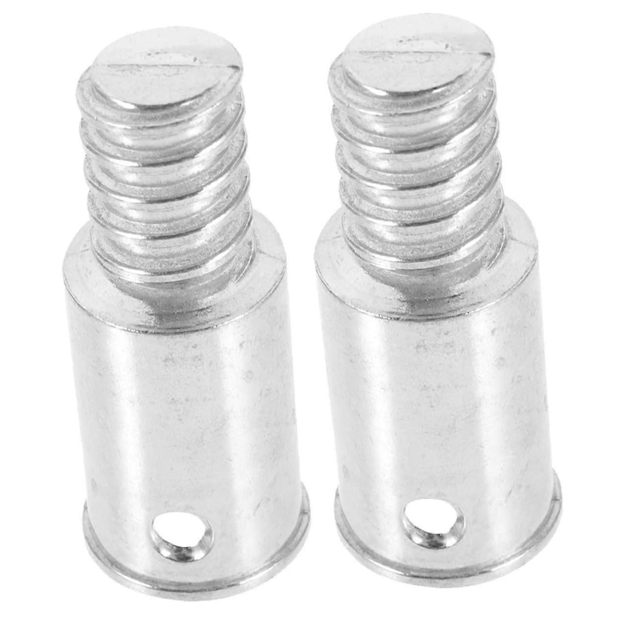 2pcs Metal Threaded Broom and Mop Handle Replacement Kit Stainless Steel Tip Easy Install