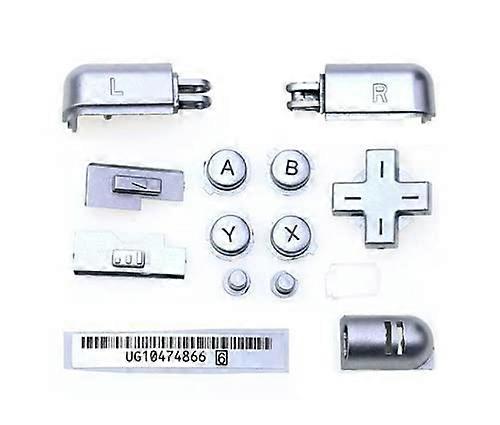 DS Lite Replacement Buttons Silver Full Set for DS Lite Console  and Restoration