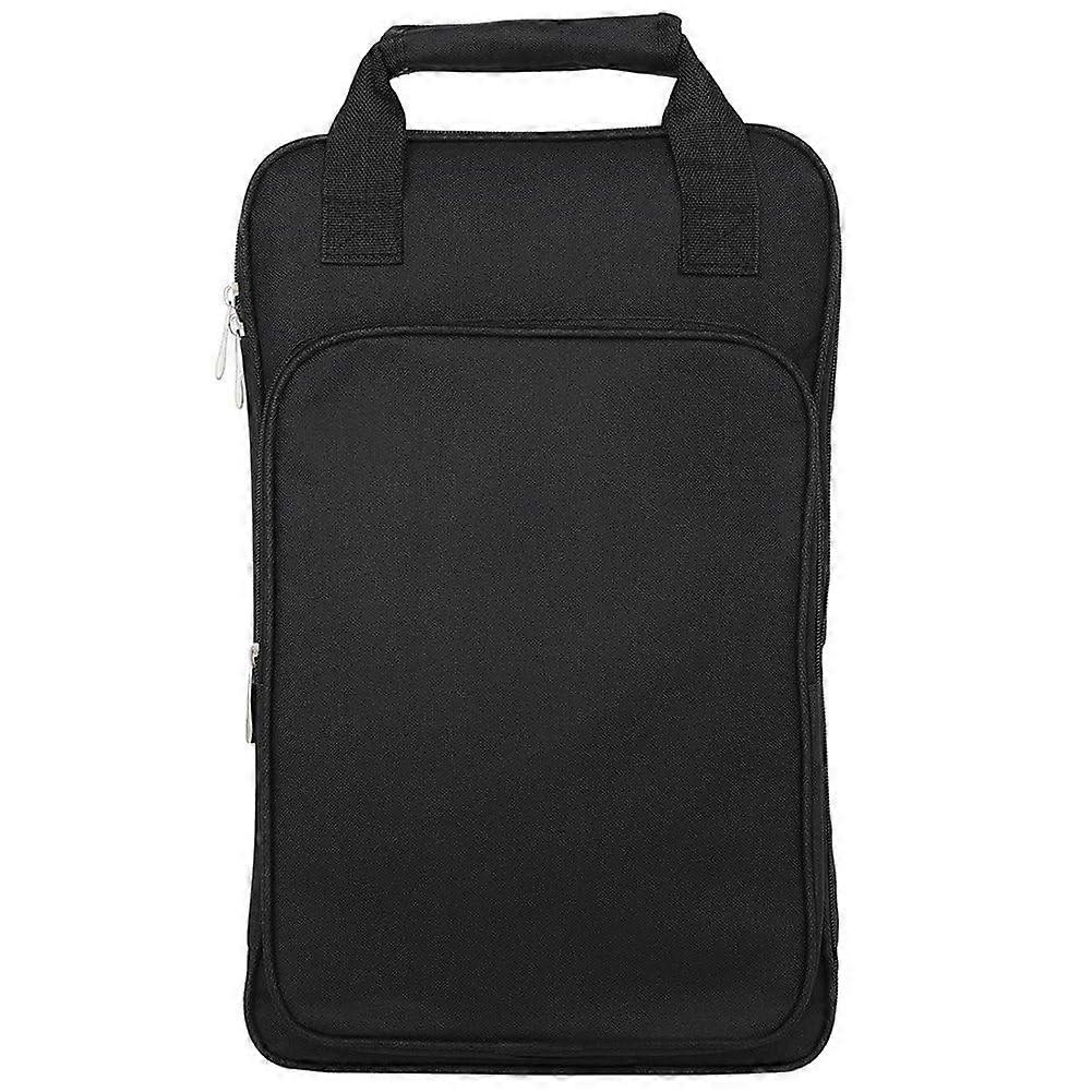 Drumstick Bag Backpack Oxford Cloth Black Waterproof Shockproof Multi Compartments Holder