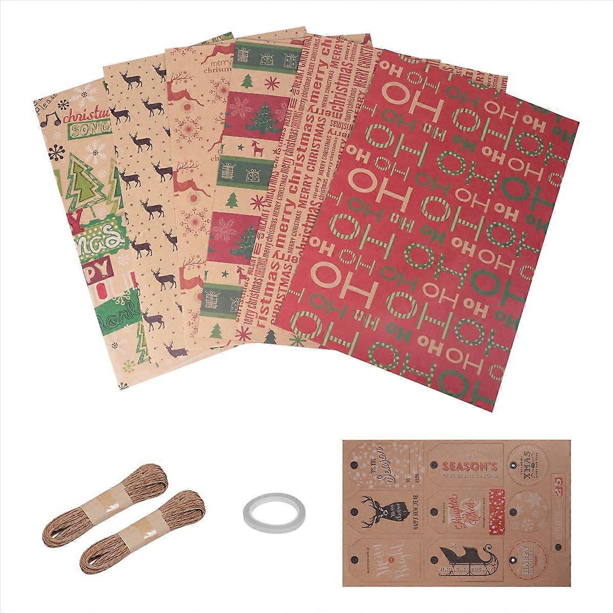 6 Pack Wrapping Paper Sheets,for Birthday Party Wrapping Paper Set