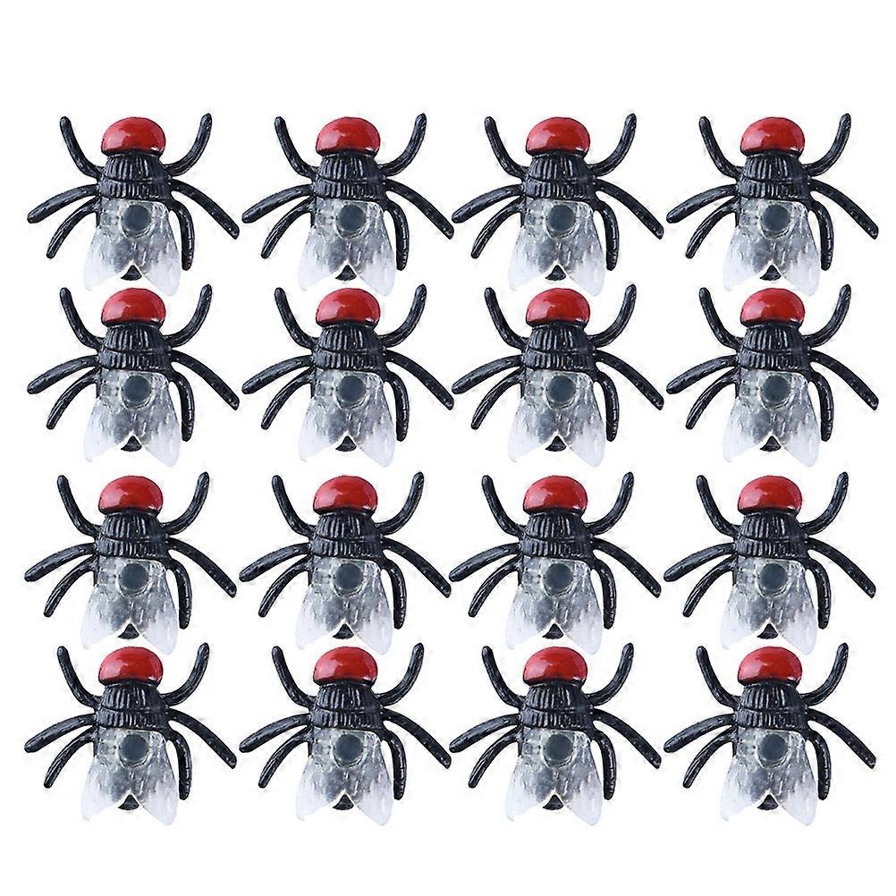 Plastic Fly Black Simulation Trick Fly for Decoration 60Pcs Bulk