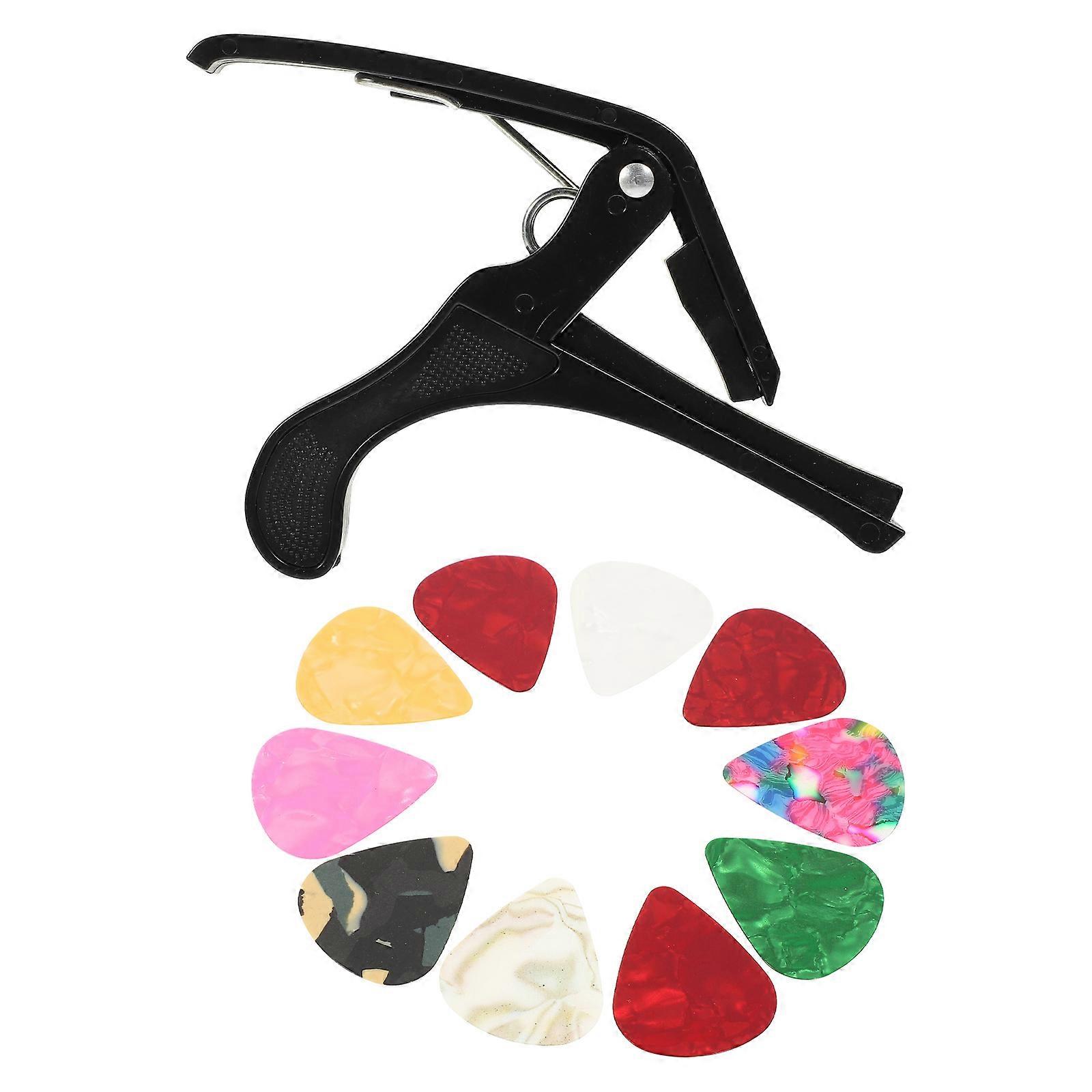 Guitar Tuning Accessory Capo Pick Resistance Stable Pressure Beginners Professionals 1Set