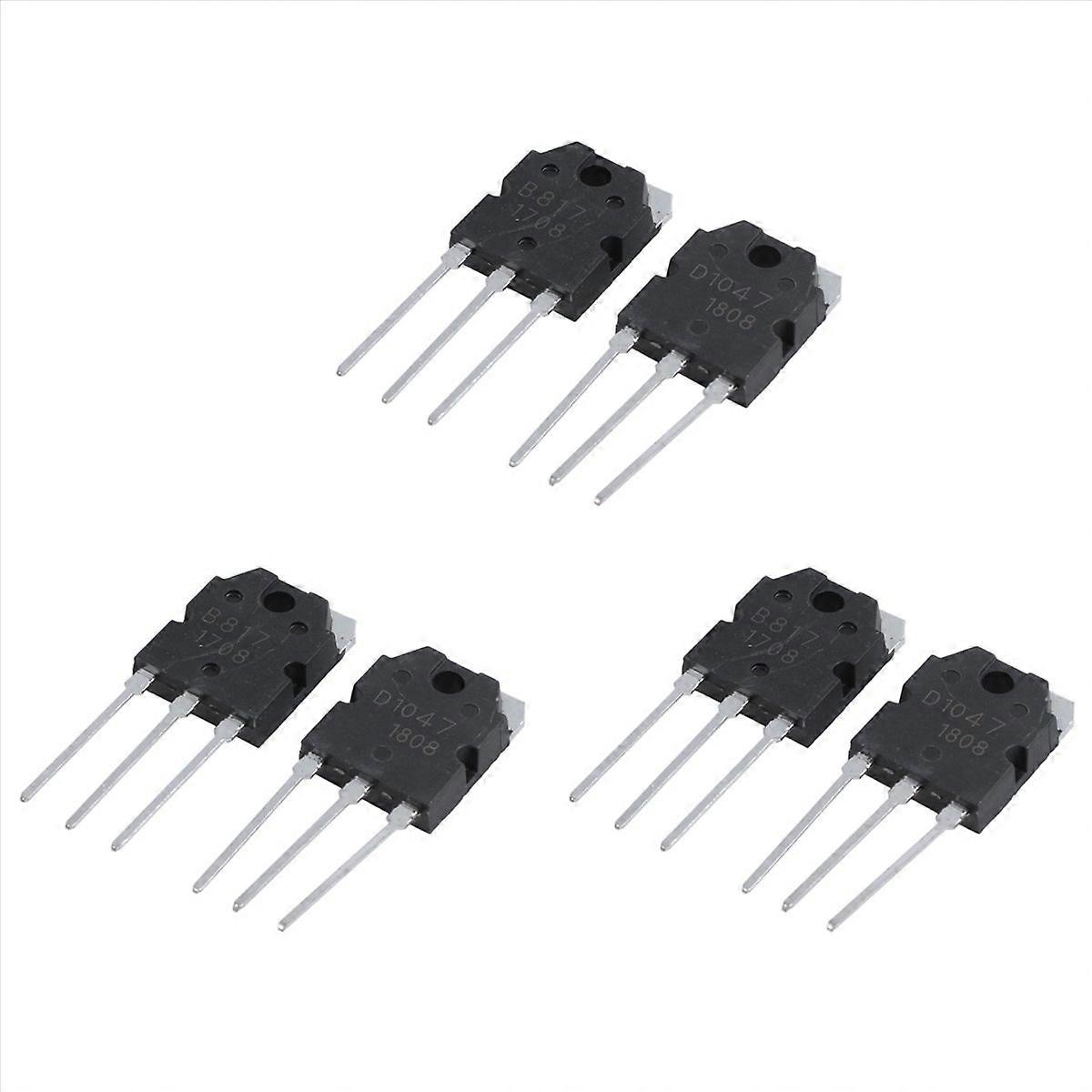 6 Silicon Transistor - D 1047 + B 817, 200 V, 12 A