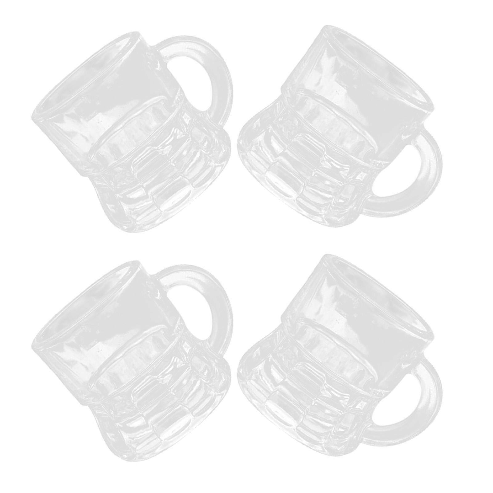 Glasses Glassware for Party Use 4Pcs Clear Beer Cups