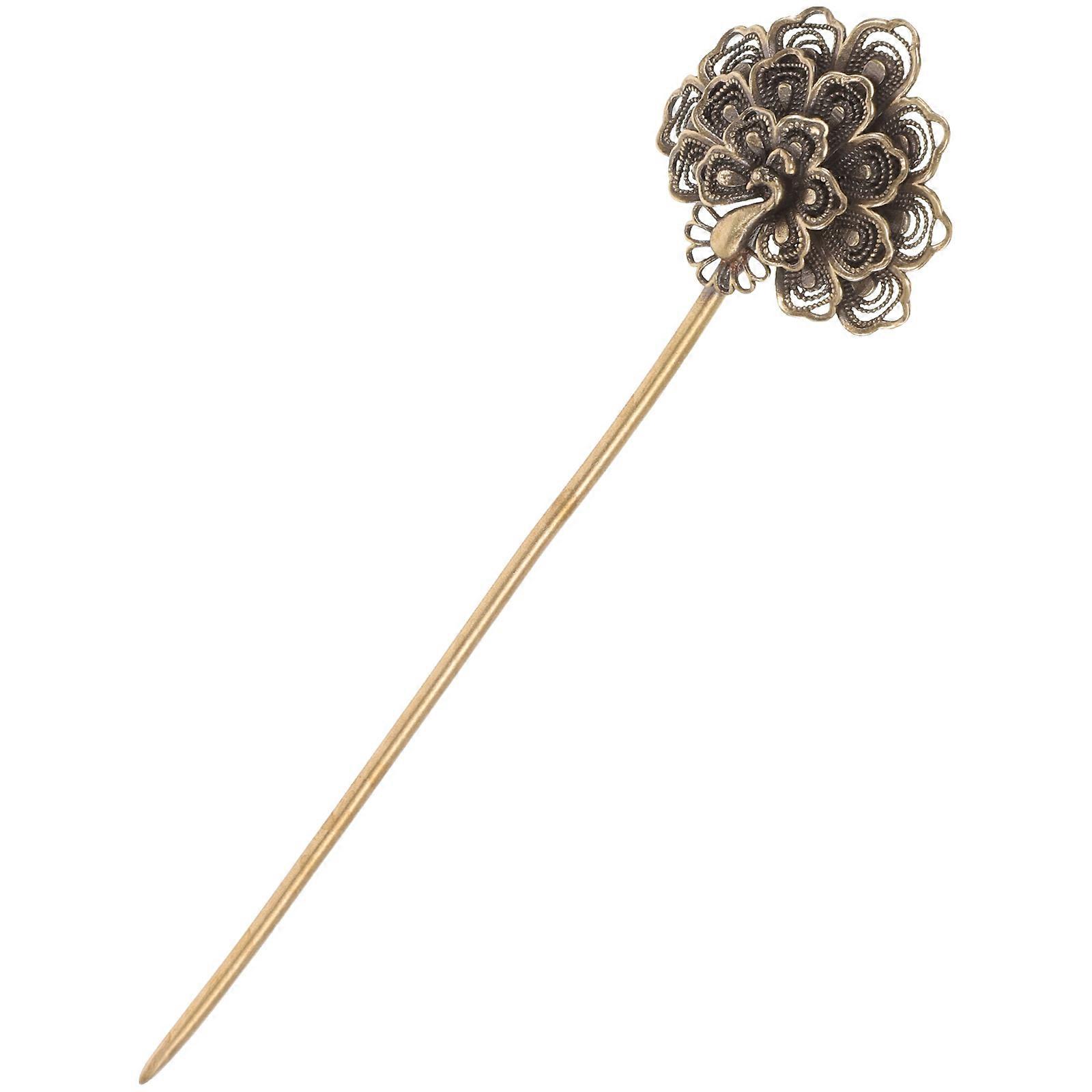 Cigar Draw Enhancer Tool Copper Punch Tool Handheld Peacock Design