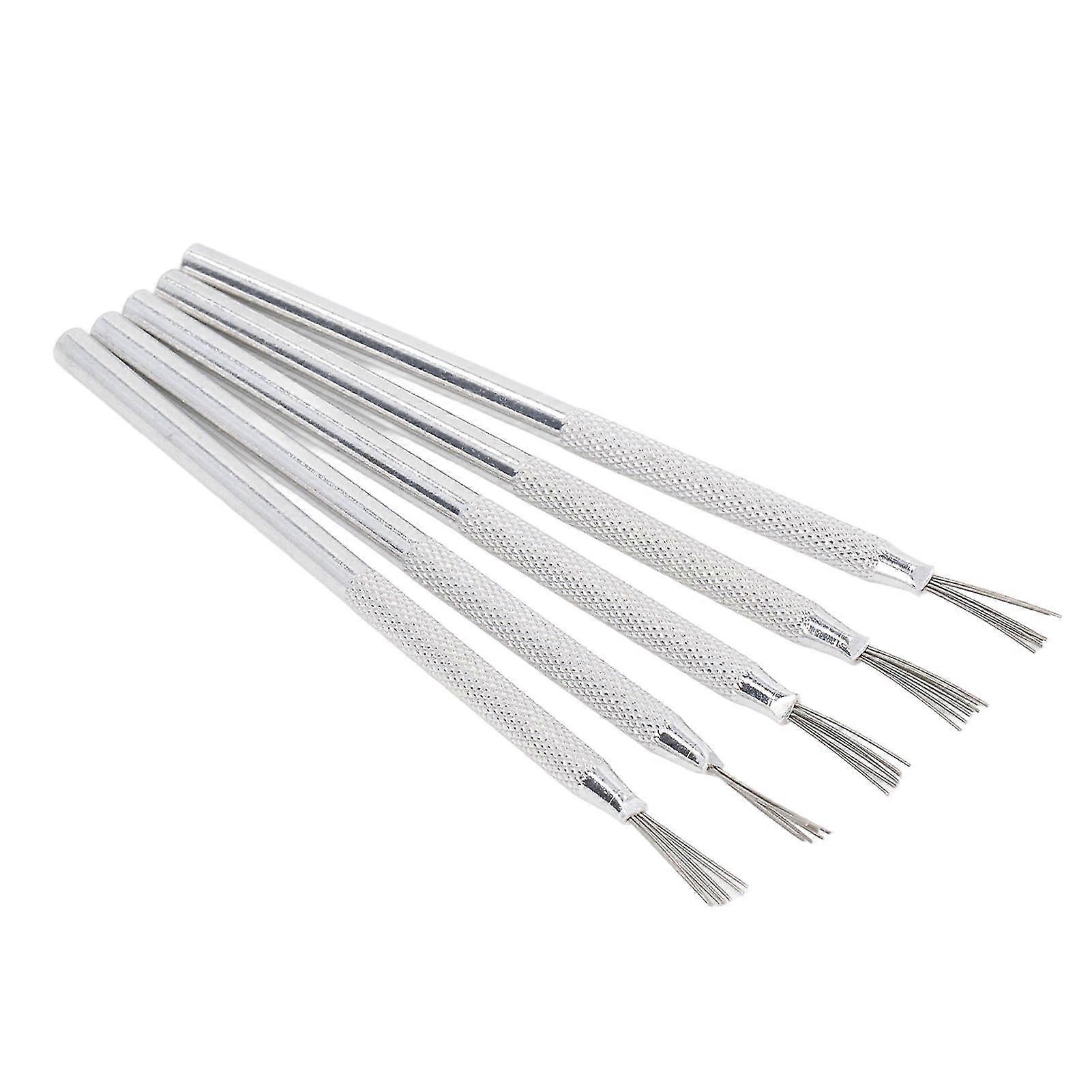 Clay Needle Tools, Multi-Effect Brush Heads, 5-Piece Set, Pottery Texture Making Tools