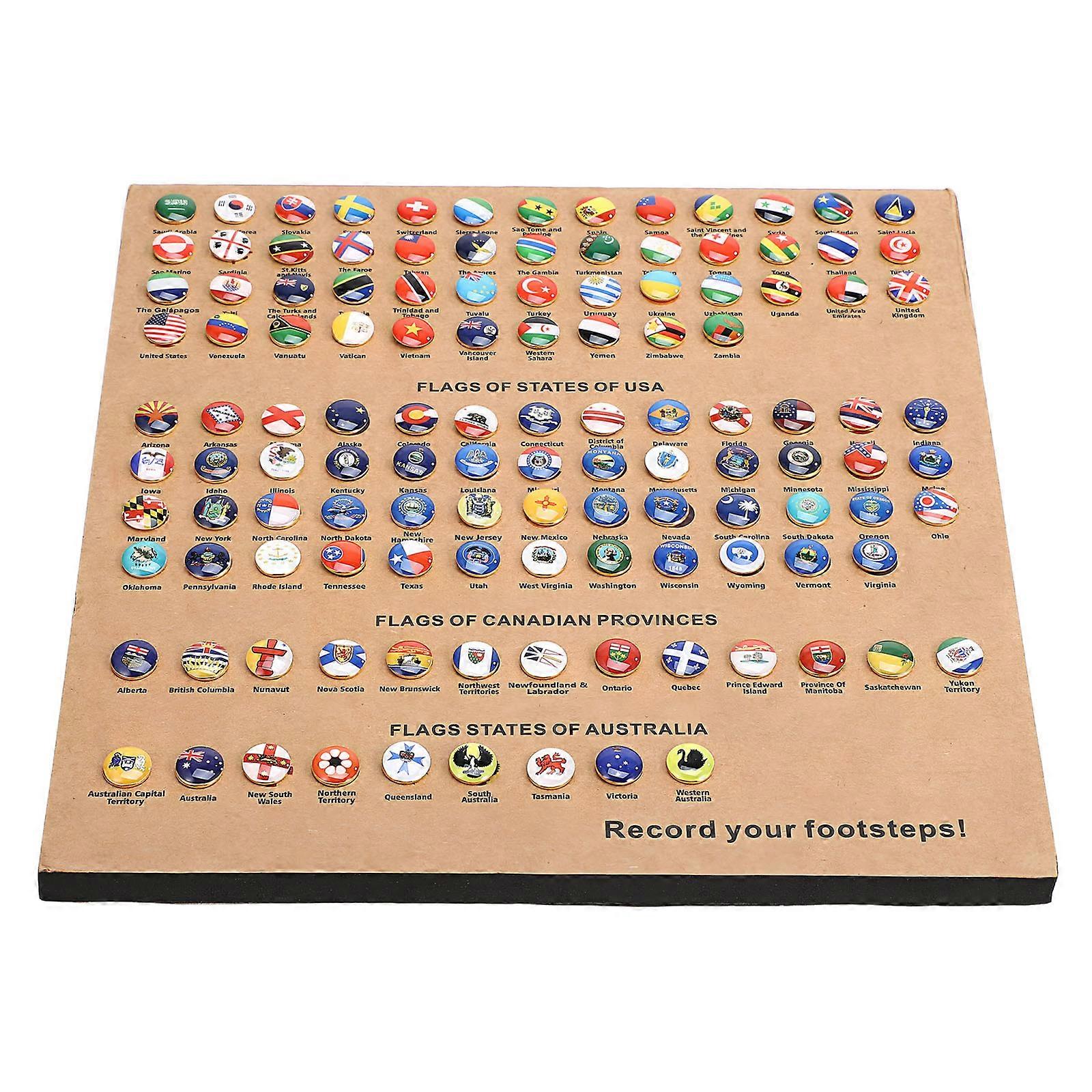 Map Push Pin Creative Thumbtacks for Board 582Pcs National Flag Design