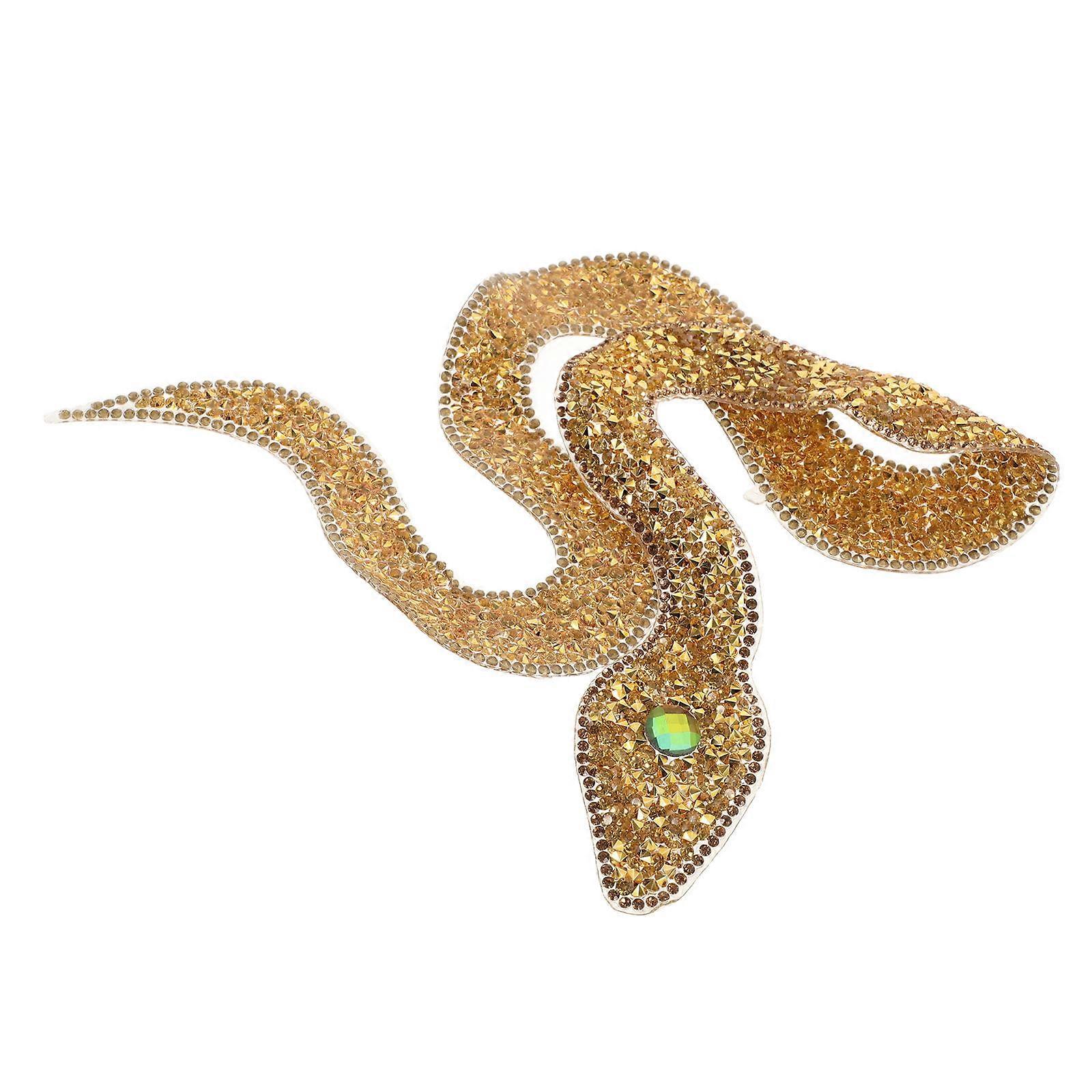 Rhinestone Snake Applique Clothing Patch for Decor Iron on Patch