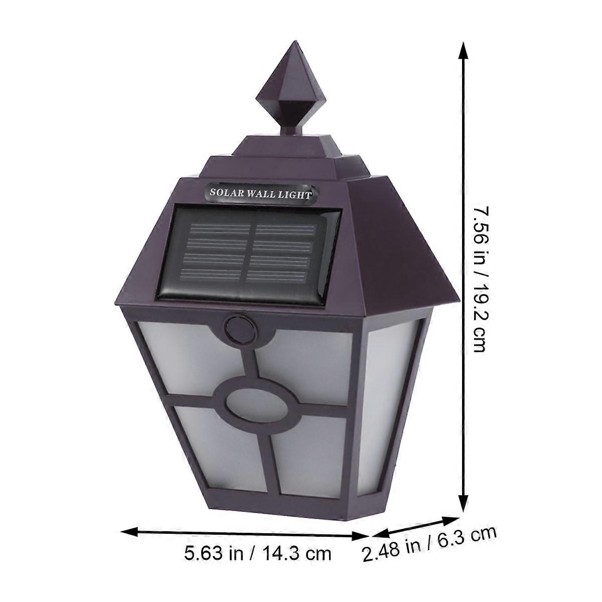 Solar Powered Lamp Retro Hexagonal Wall Mounted Light 2Pcs for Outdoor Use